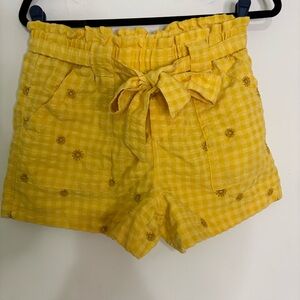 Time and Tru Embroidered Seersucker Floral Shorts - Size: Small (4-6)